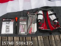PL Reactor II 8.6 Lines, Handles, ground stake  (R2F), and free PL Wind Sock.JPG - 157kB